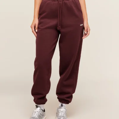 Gymshark Cosy Luxe Cuffed Joggers Rich Maroon