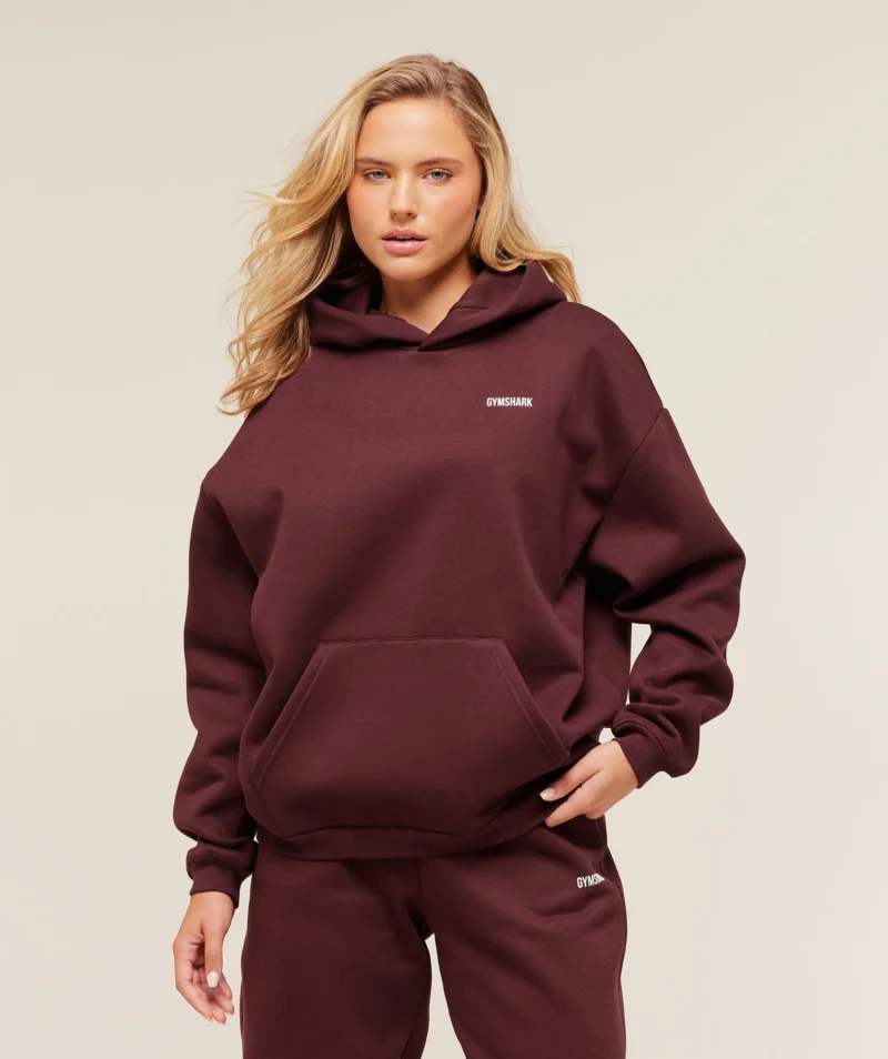 Cosy Luxe Hoodie Rich Maroon