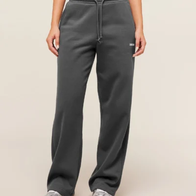 Gymshark Cosy Luxe Straight Leg Joggers Onyx Grey