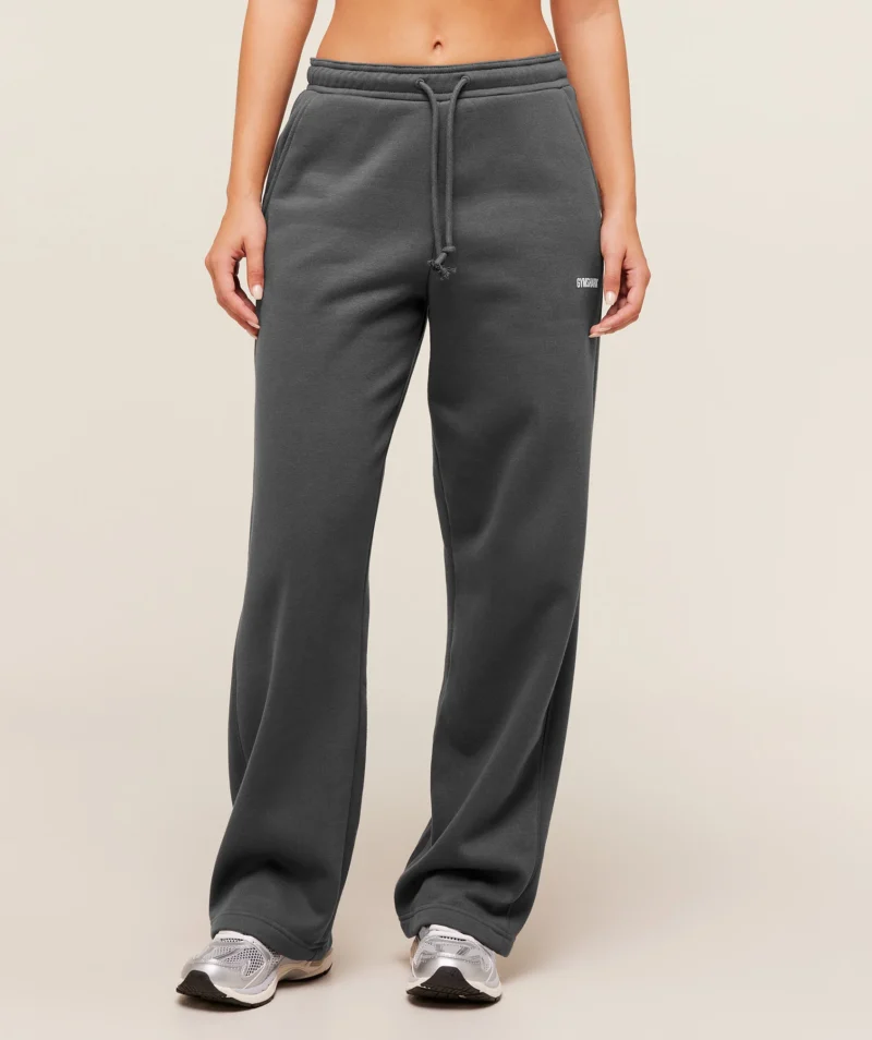 Cosy Luxe Straight Leg Joggers Onyx Grey