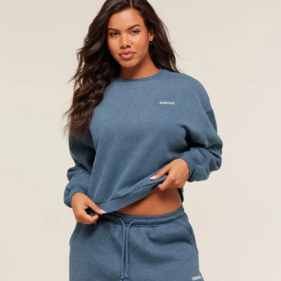 Gymshark Cosy Luxe Sweatshirt Bros Compound Blue Marl