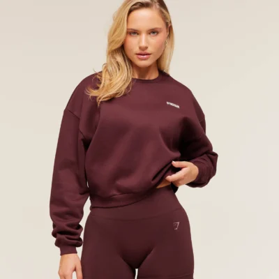 Gymshark Cosy Luxe Sweatshirt Rich Maroon