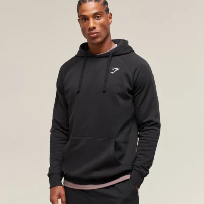 Gymshark Crest Hoodie Black