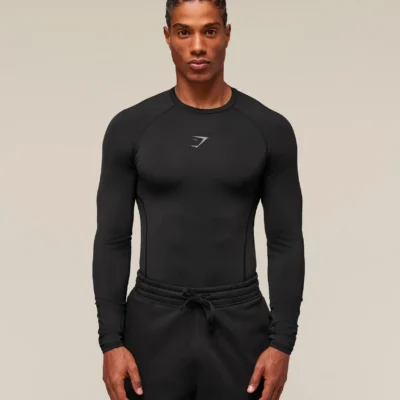 Gymshark Element Baselayer Long Sleeve T-Shirt Black