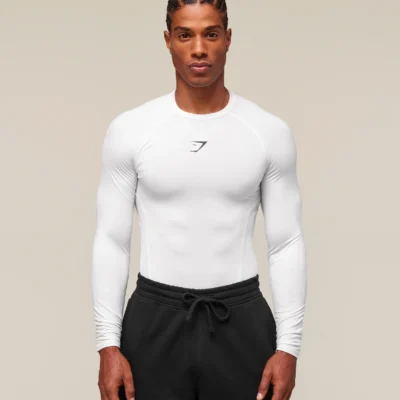 Gymshark Element Baselayer Long Sleeve T-Shirt White