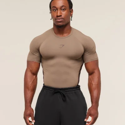 Gymshark Element Baselayer T-Shirt Soul Brown/Archive Brown