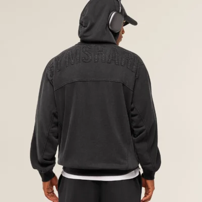 Gymshark Power Washed Hoodie GS Black