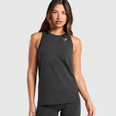 Gymshark Vital Light Tank Black Marl