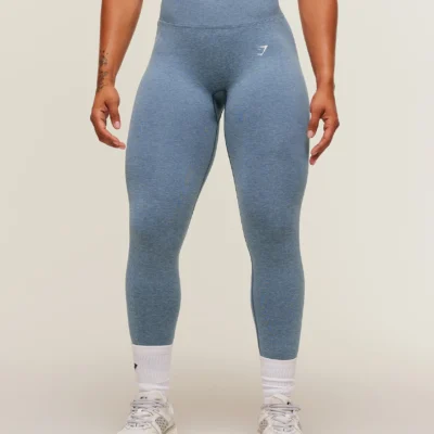 Gymshark Lift Seamless Leggings Worn Blue/Peri Blue Marl