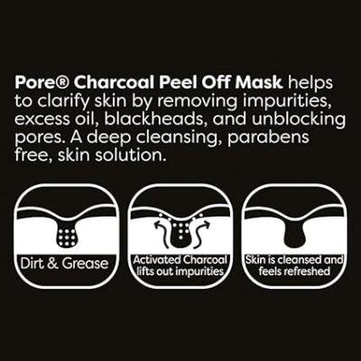 PORE - Blackhead peel off face mask with Activated Bamboo Charcoal 80ml Tube AMZ – תמונה 4