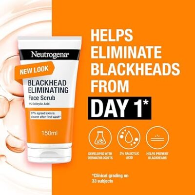 Neutrogena Blackhead Eliminating Face Scrub 150ml AMZ – תמונה 3