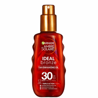 Garnier Ambre Solaire Ideal Bronze Protective Oil SPF30 Sun Cream Spray 150ml