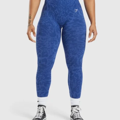 GymShark Adapt Safari Seamless Leggings Blue Outlet