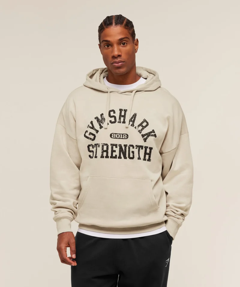 Gymshark 2012 Strength Hoodie Pebble Grey