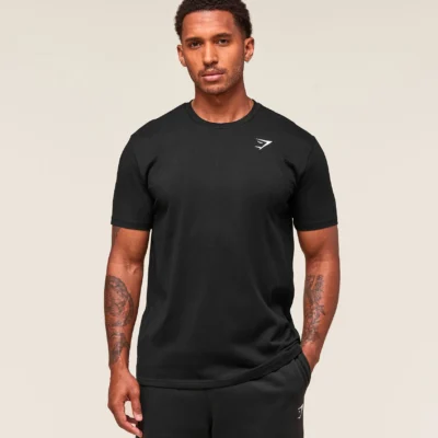 Gymshark Crest T-shirt Black Outlet