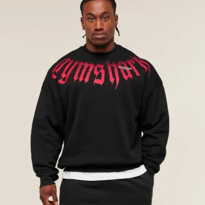 Gymshark Fade Graphic Crew GS Black