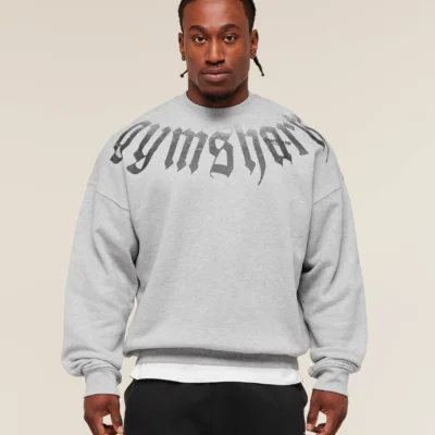 Gymshark Fade Graphic Crew Light Grey Core Marl