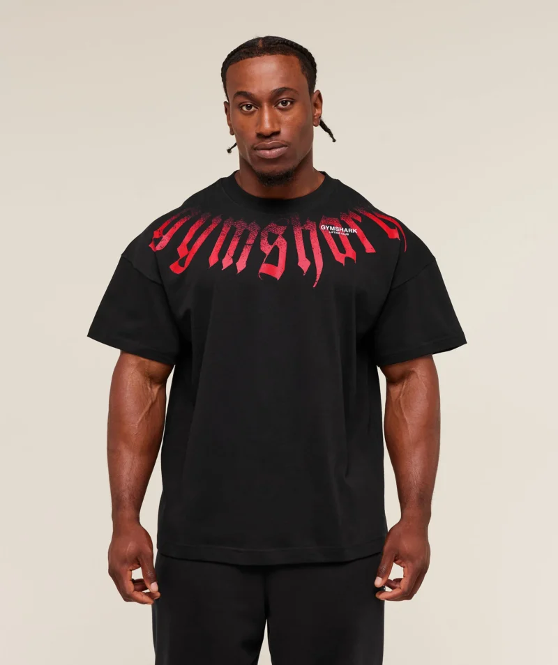 Gymshark Fade Graphic T-Shirt GS Black