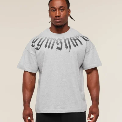 Gymshark Fade Graphic T-Shirt Light Grey Core Marl