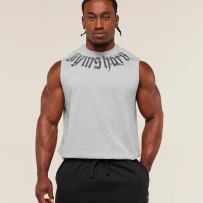 Gymshark Fade Graphic Tank Light Grey Core Marl