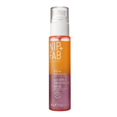 NIP+FAB Peptide Fix 2-in-1 Tone & Top Up SPF50 Mist 4% 75ml