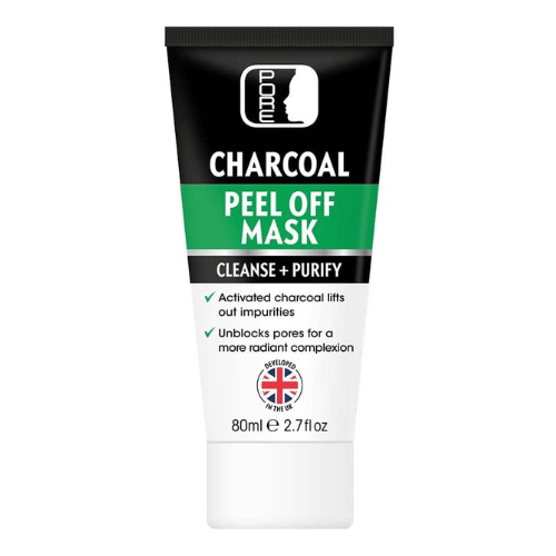 PORE - Blackhead peel off face mask with Activated Bamboo Charcoal to Remove Blackheads & Impurities for Men and Women - Purifying, deep cleansing and suitable for all skin types. 80ml Tube