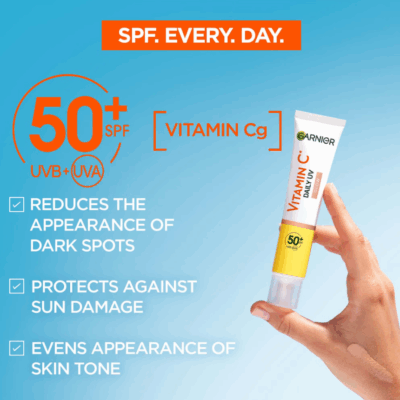 ⁦Garnier Vitamin C Daily UV Brightening Fluid Glow SPF 50+ 40ml⁩ – תמונה ⁦3⁩