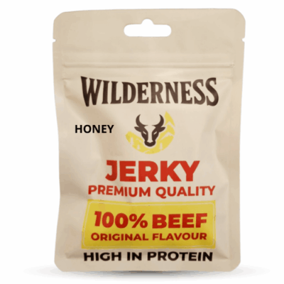 Wilderness Premium Beef Jerky – Honey Flavour 25g