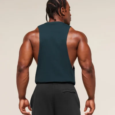 Gymshark Legacy Drop Arm Tank Blue Outlet – תמונה 2