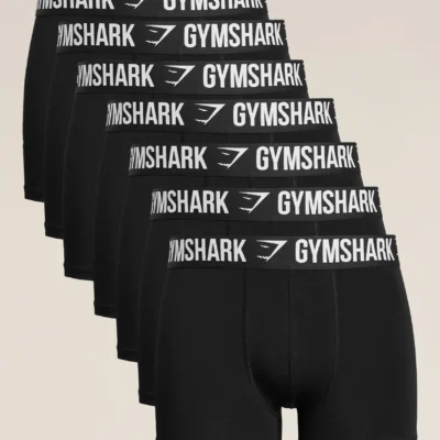 Gymshark Boxer Brief 7PK Black Outlet