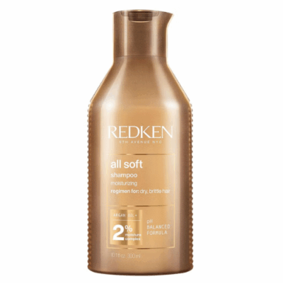 Redken All Soft Shampoo for Dry Hair, with Argan Oil for Softness and Shine 300ml