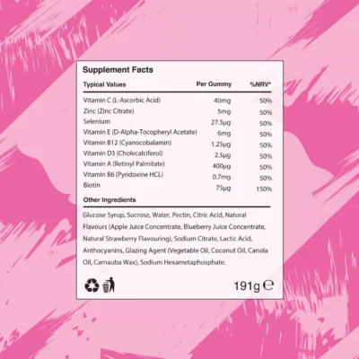 ⁦Warrior Hair, Skin and Nail Gummies - 60 Gummies⁩ – תמונה ⁦3⁩