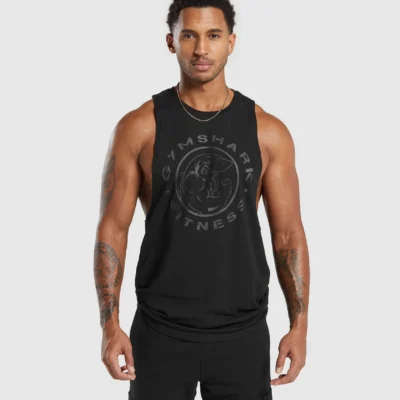 Gymshark Legacy Drop Arm Tank Black S Outlet