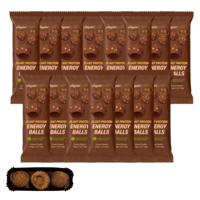 Vilgain Organic Plant Protein Energy Balls 15 x 45g