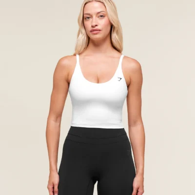 Gymshark Training Cami Tank With Shelf White S Outlet