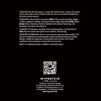 MYPROTEIN Impact Whey Protein – MARS 1KG – תמונה 3