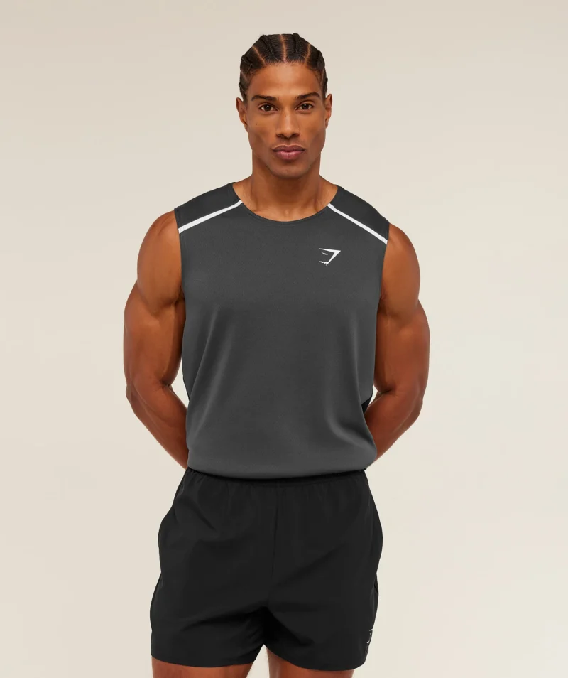 Gymshark Arrival Contrast Tank Grey Black