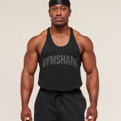 Gymshark Power Stringer - Black/Asphalt Grey