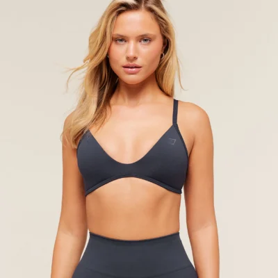 Gymshark Soft Sculpt V-neck Sports Bra Heavy Blue