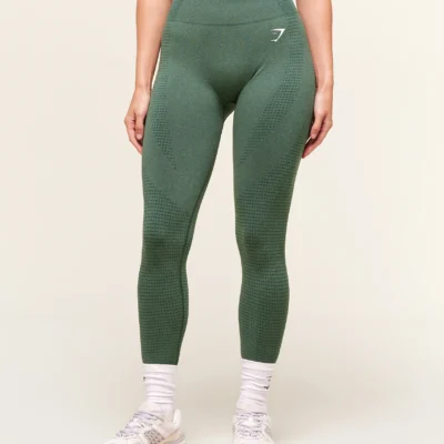 Gymshark Vital Seamless 2.0 Leggings Dark Green Marl
