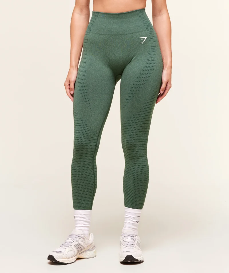 Gymshark Vital Seamless 2.0 Leggings Dark Green Marl
