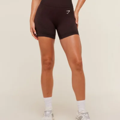 Gymshark Vital Seamless Shorts Rich Maroon/Marl Size M
