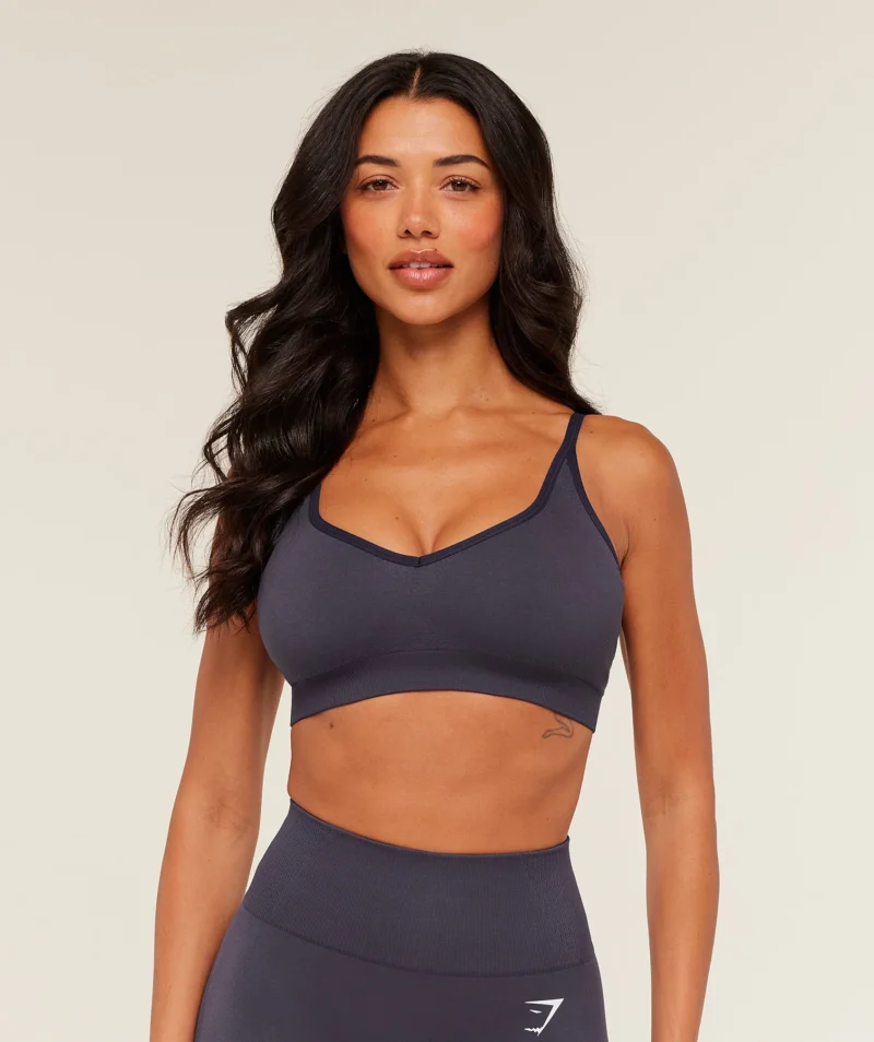 Gymshark Vital Sports Bra Midnight Purple Marl Size XS