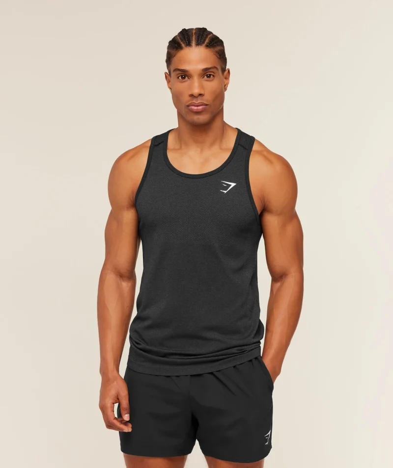 Gymshark Vital Tank Black Silhouette Grey