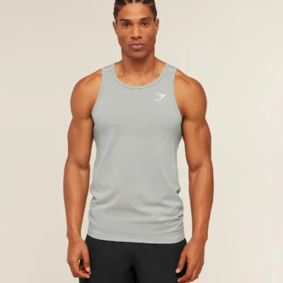 Gymshark Vital Tank Light Grey/Smokey Grey Size L