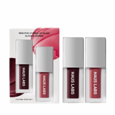 HAUS Labs Mini PhD Hybrid Lip Glaze Duo Set – Coffret de Brillants à Lèvres