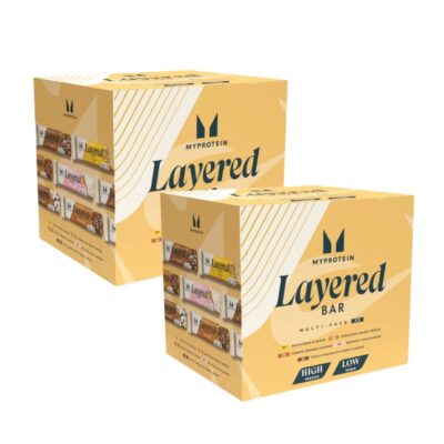 Two MYPROTEIN Layered Bar Variety Box 24x60g