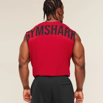 Gymshark Power Cut Off Tank Conditioning Red Size L