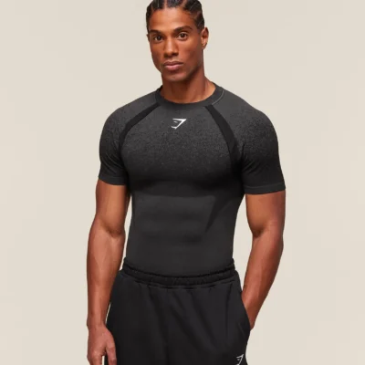 Gymshark Shadow Seamless T Shirt Black L Outlet