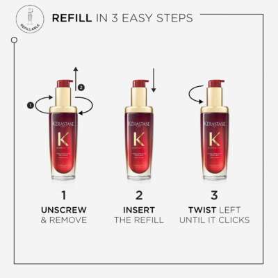 Kérastase Elixir Ultime Burgundy Rouge L'Huile Originale Hair Oil 75ml – תמונה 4